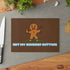 Gingerbread Man Glass Cutting Board - "Not My Gumdrop Buttons"