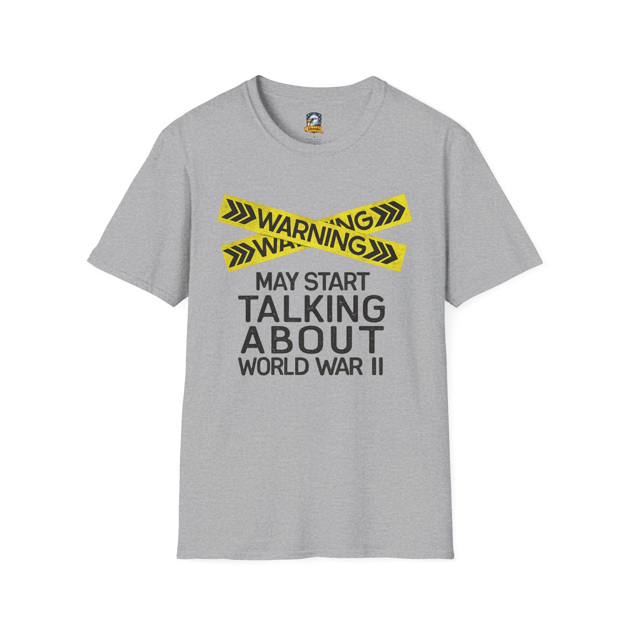 WWII History T-Shirt — "Warning: May Start Talking About World War II" - 4LibertyShop.com