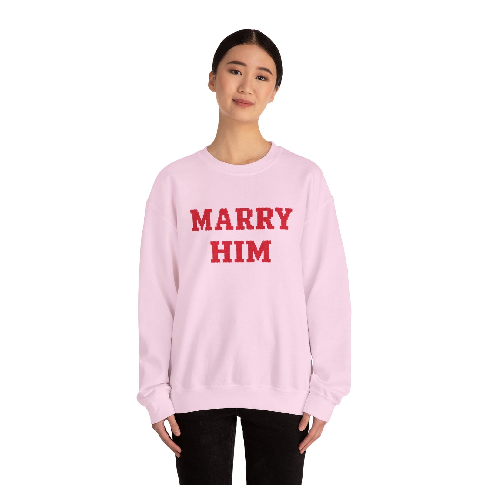 Marry Him Crewneck Sweatshirt – Proposal Proposal Graphic Sweatshirt - 4LibertyShop.com