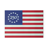 250th Anniversary American Flag Glass Cutting Board — Patriotic Kitchen Decor