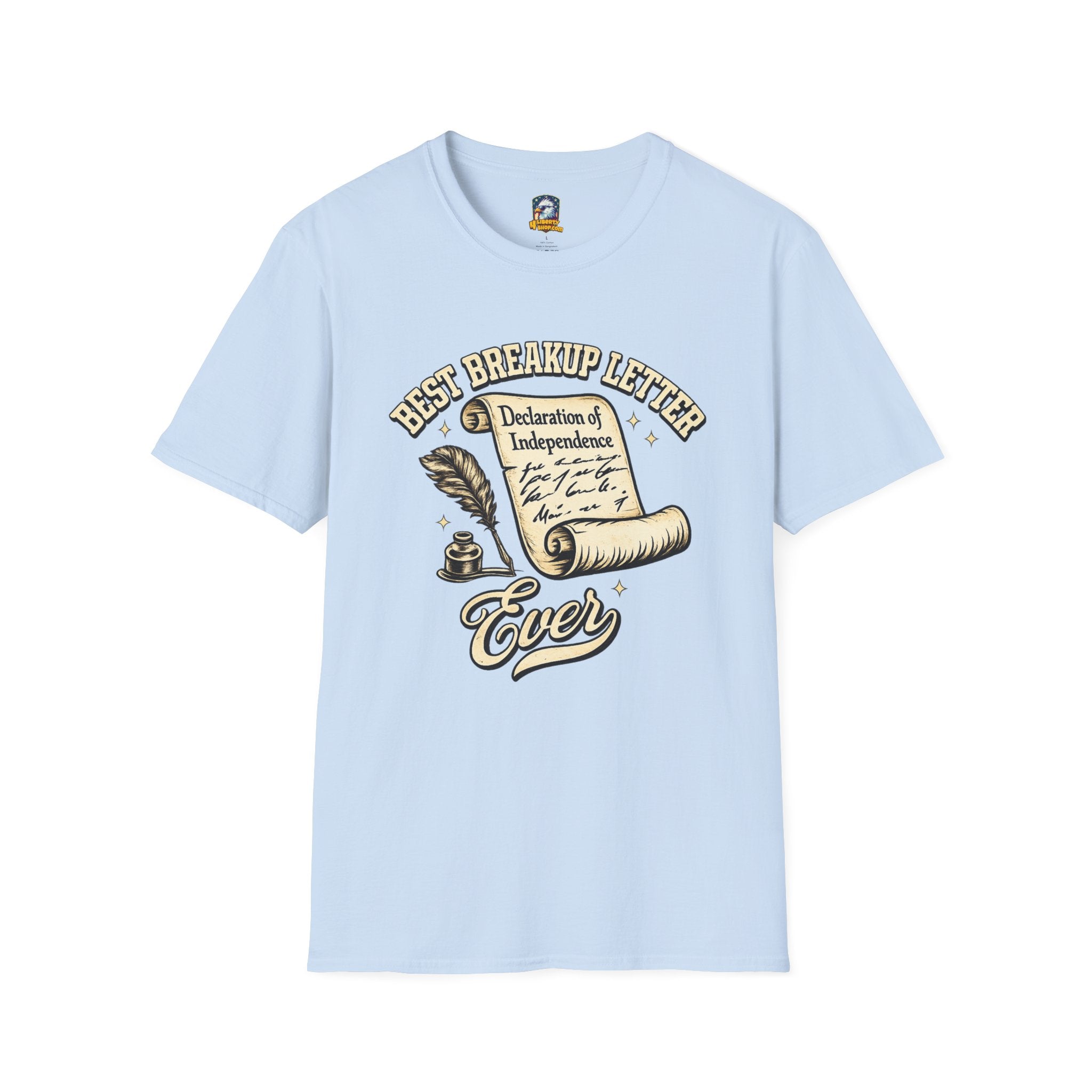 T-Shirt — "Best Breakup Letter Ever" Declaration of Independence Vintage Graphic Tee - 4LibertyShop.com