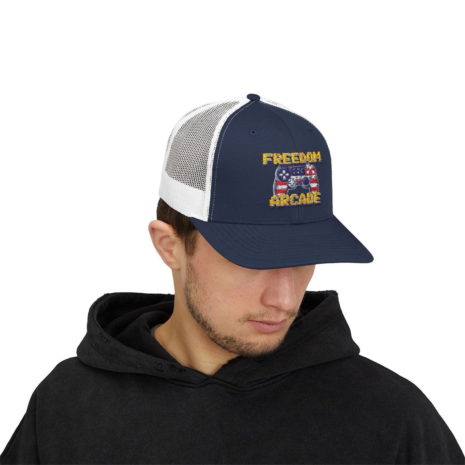 Freedom Arcade Gaming Snapback Trucker Cap