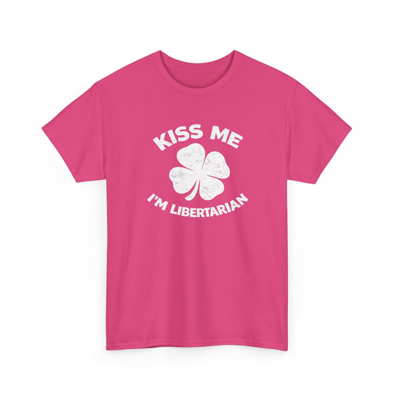 Kiss Me I'm Libertarian T-Shirt — St. Patrick's Day Shamrock Political Tee - 4LibertyShop.com