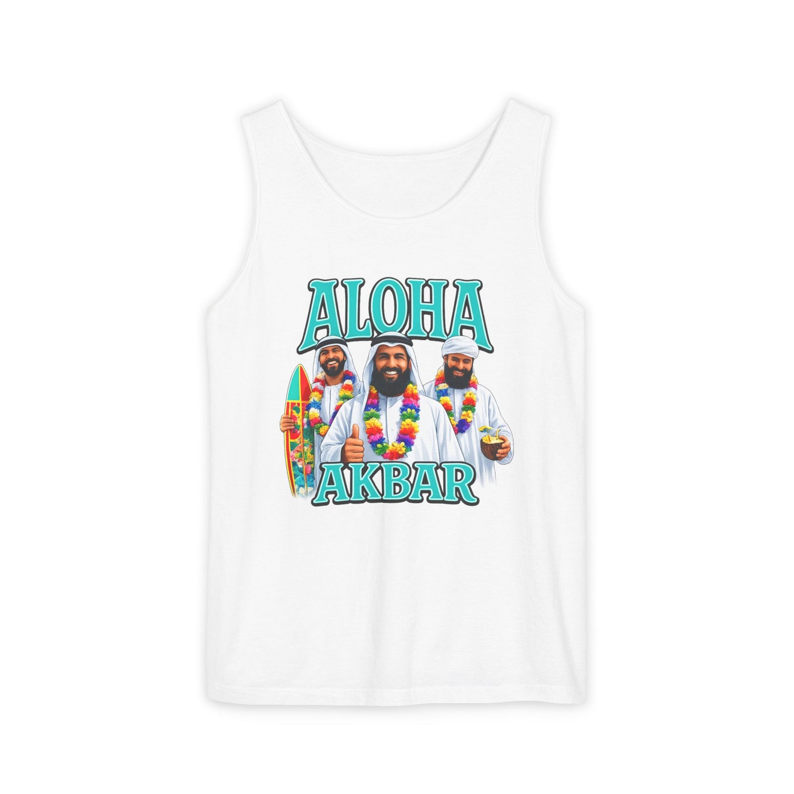 Walton & Johnson – Aloha Akbar Tank Top – Tropical Vintage Surf Graphic - 4LibertyShop.com