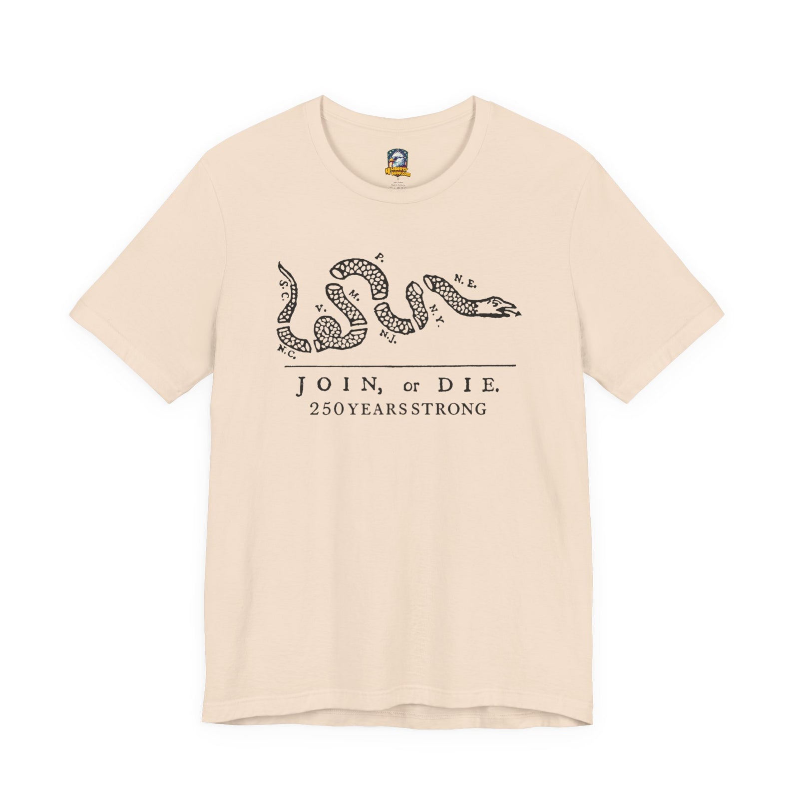 Join or Die Snake: 250 Years Strong T-Shirt - 4LibertyShop.com