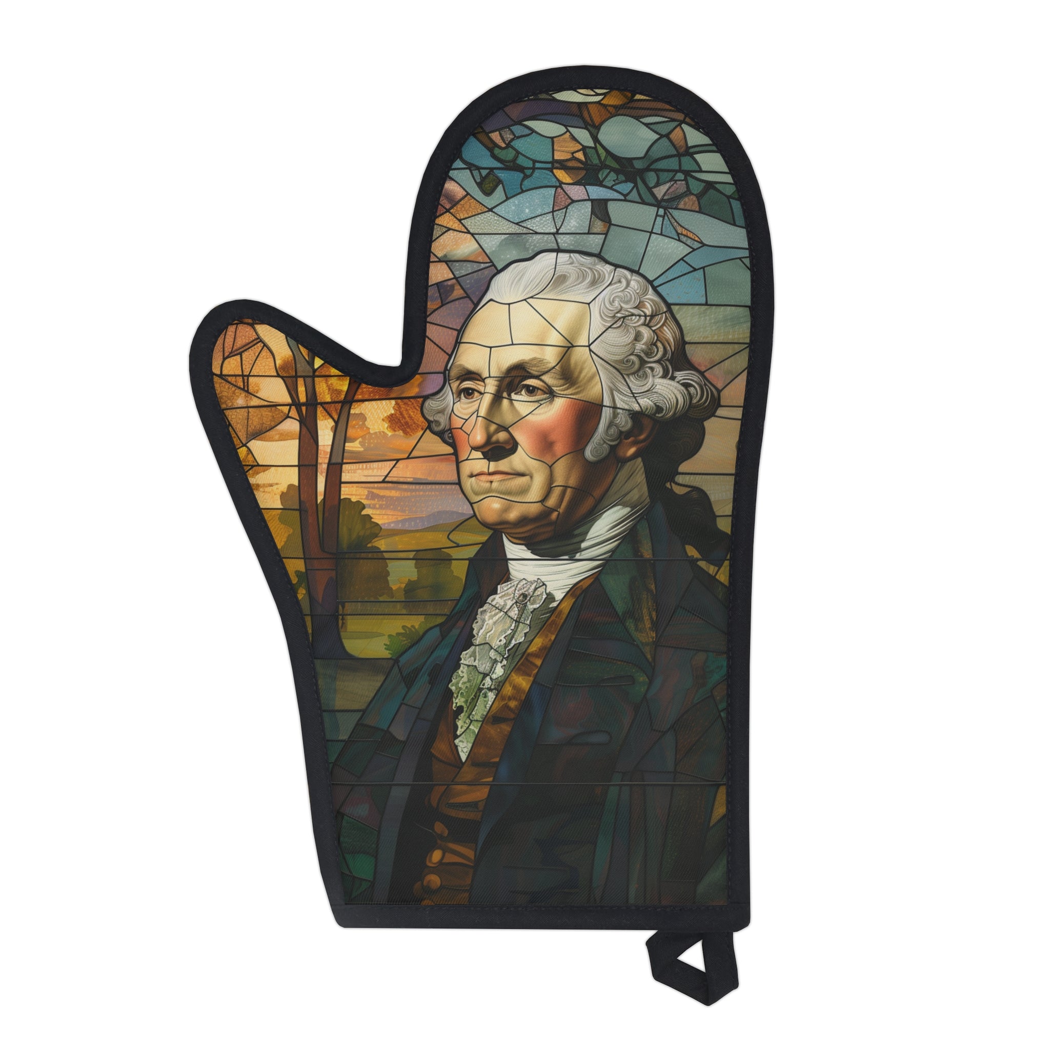 George Washington Stained Glass Oven Mitt