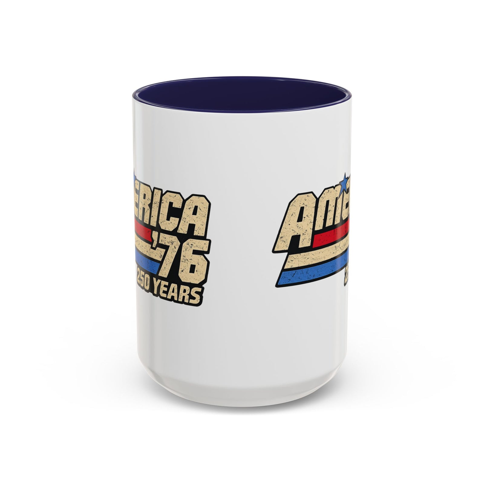 America '76 250 Years Accent Coffee Mug — Retro Patriotic 11/15oz