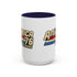 America '76 250 Years Accent Coffee Mug — Retro Patriotic 11/15oz