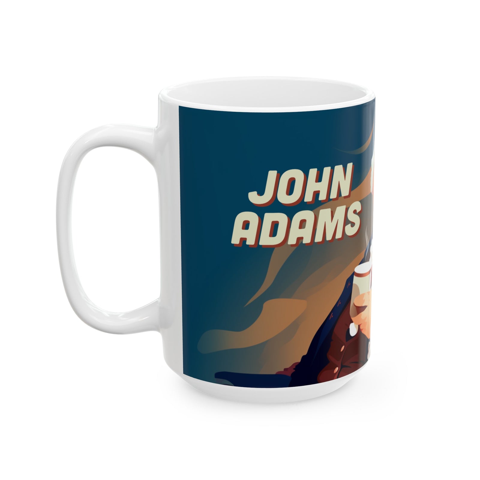 John Adams Founding Flavors Ceramic Mug, (11oz, 15oz)