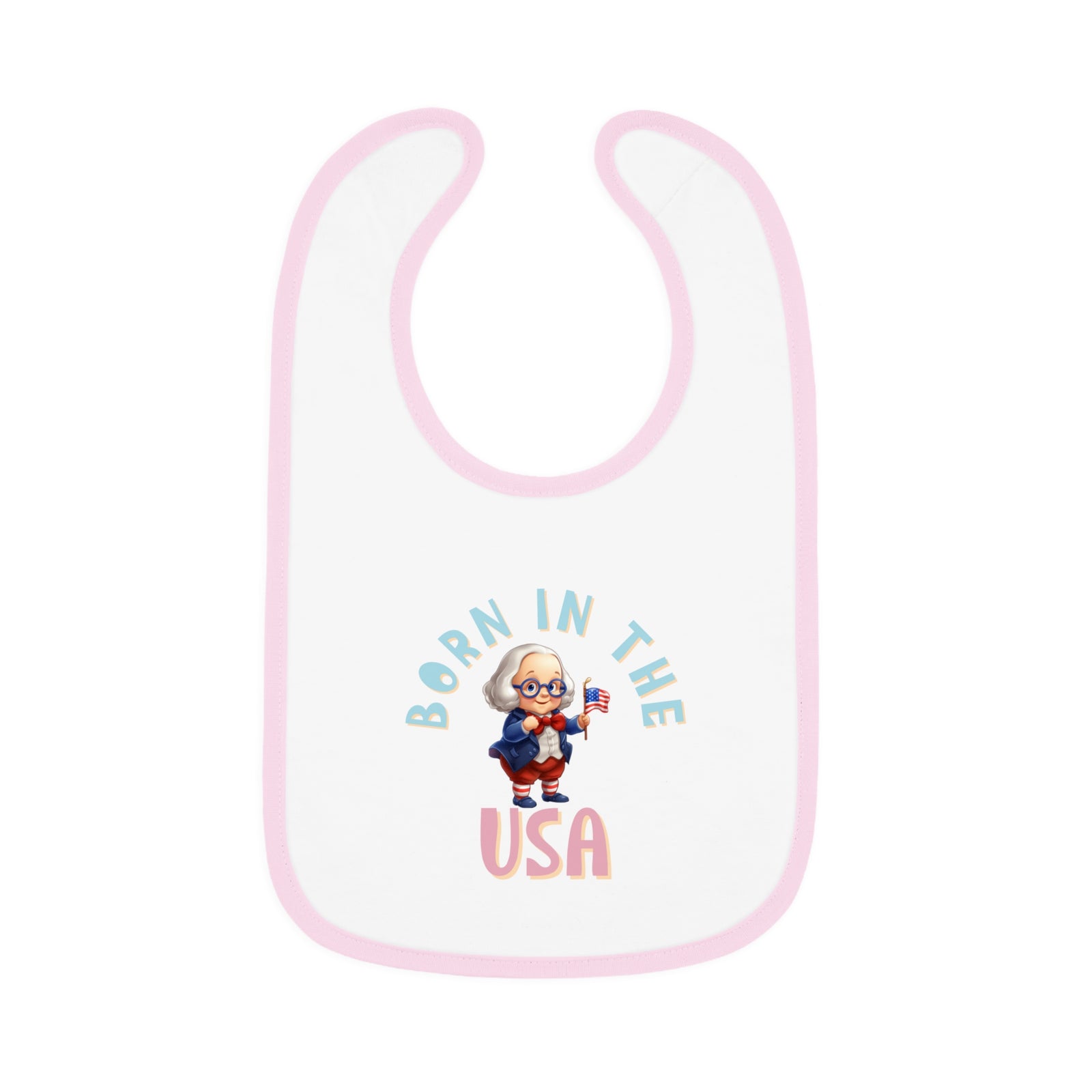 Born in the USA Benjamin Franklin Jersey Baby Bib