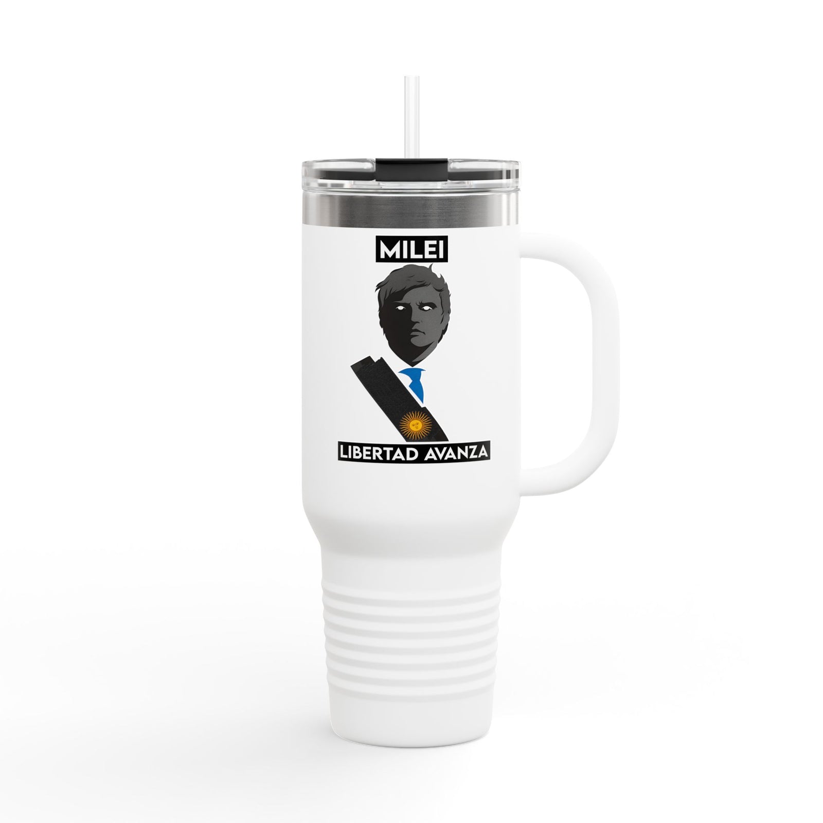 Milei’s Liberty Tumbler – La Libertad Avanza 40z Travel Mug