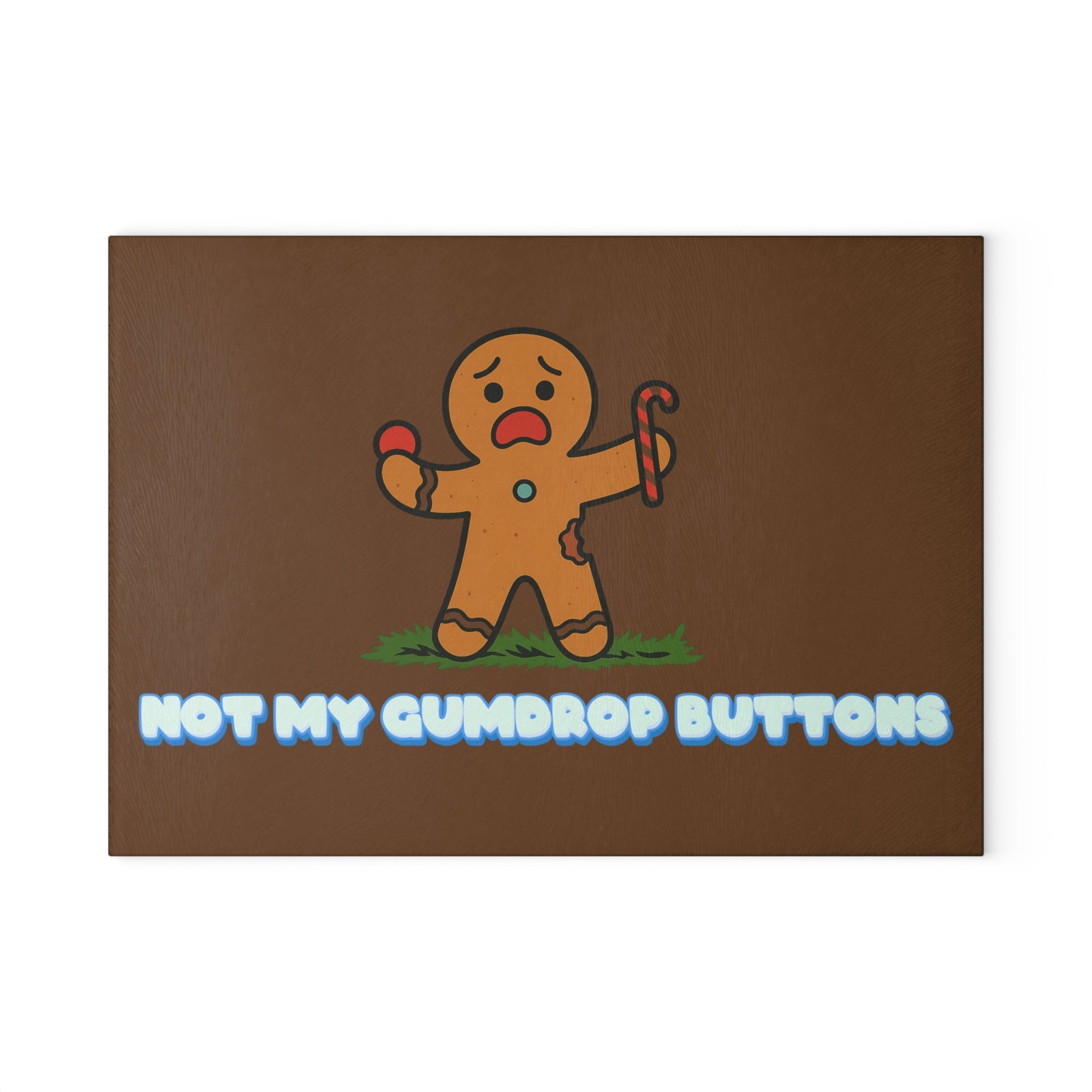 Gingerbread Man Glass Cutting Board - 