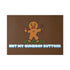 Gingerbread Man Glass Cutting Board - "Not My Gumdrop Buttons"