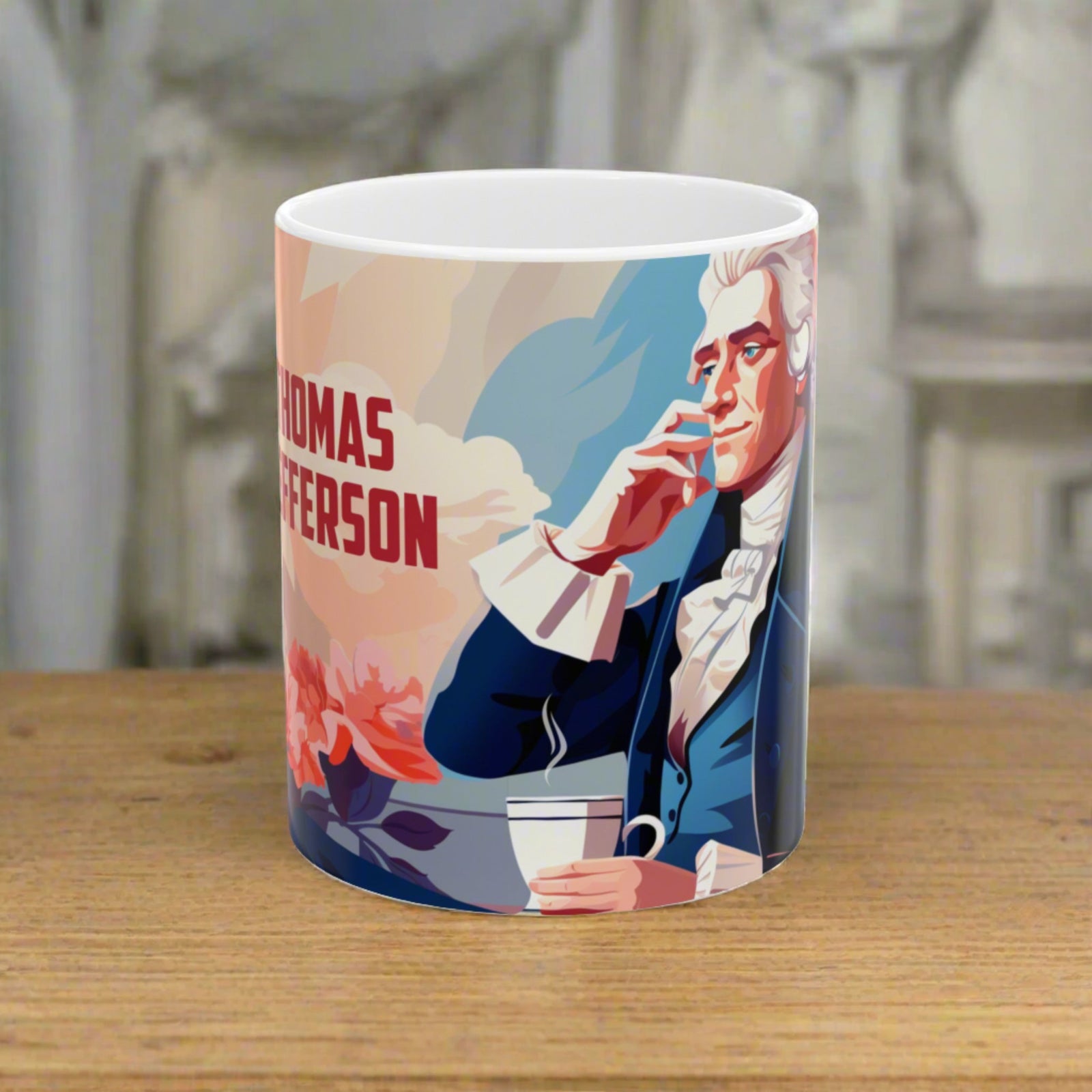 Thomas Jefferson Founding Flavors Ceramic Mug, (11oz, 15oz)