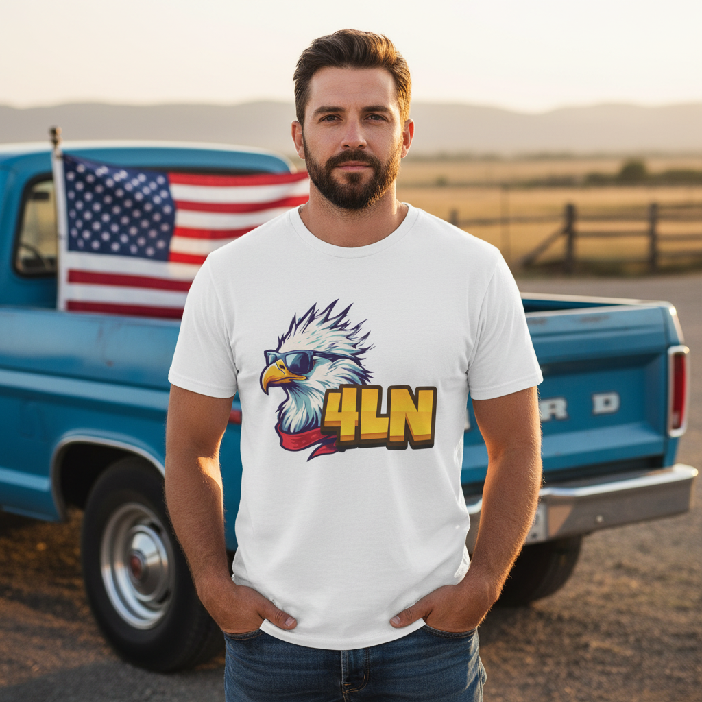 4Liberty Network T-Shirt Lifestyle Mockup - Design Focused