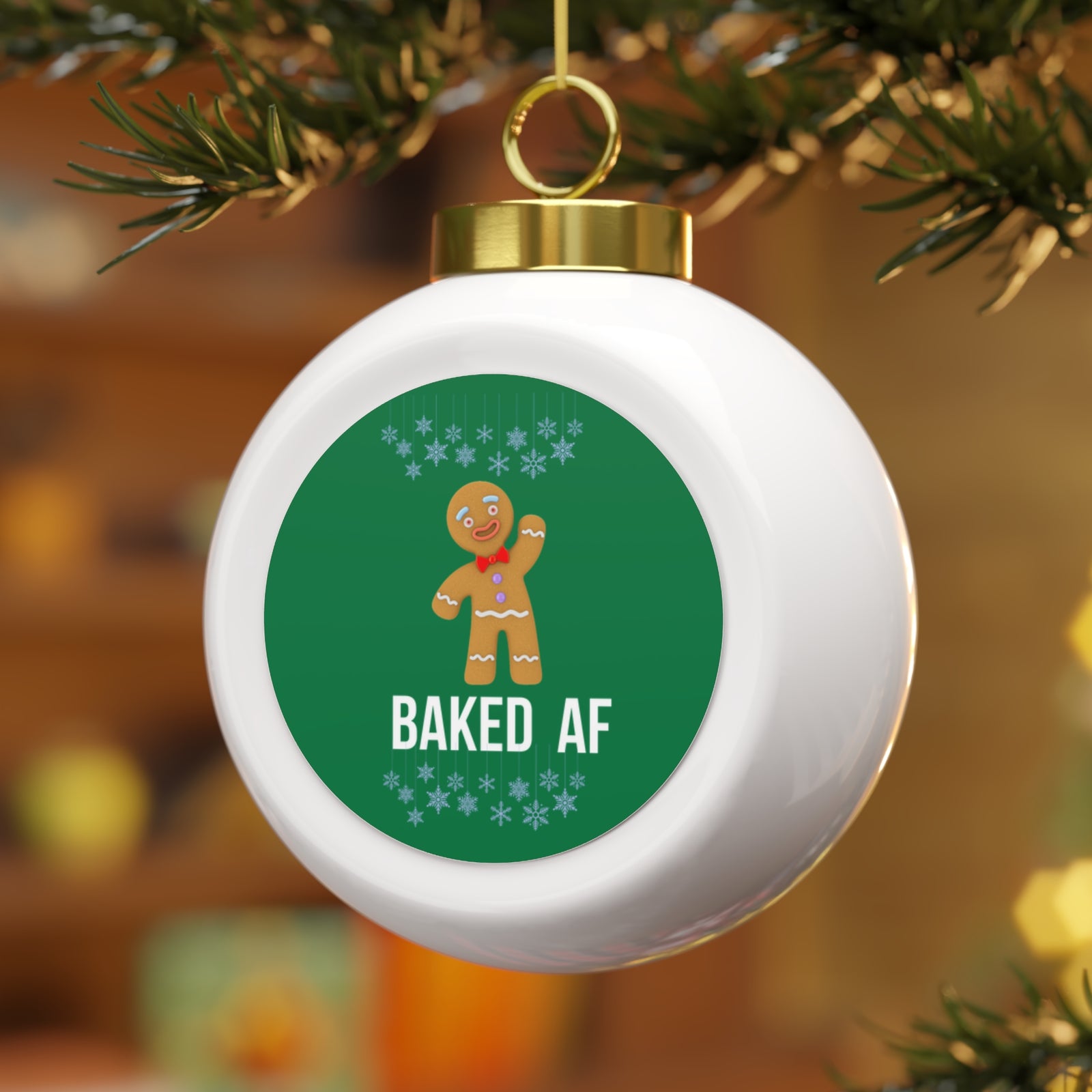 Baked AF Christmas Ornament