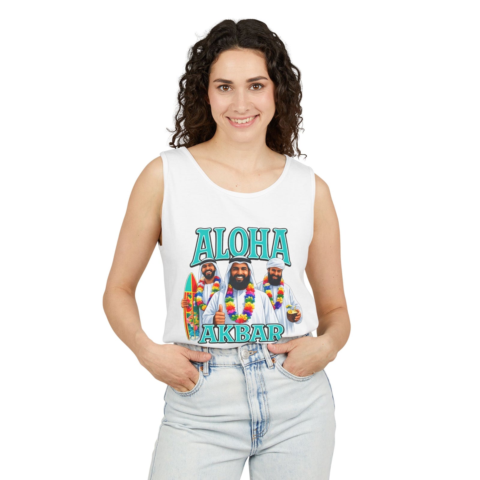 Walton & Johnson – Aloha Akbar Tank Top – Tropical Vintage Surf Graphic - 4LibertyShop.com