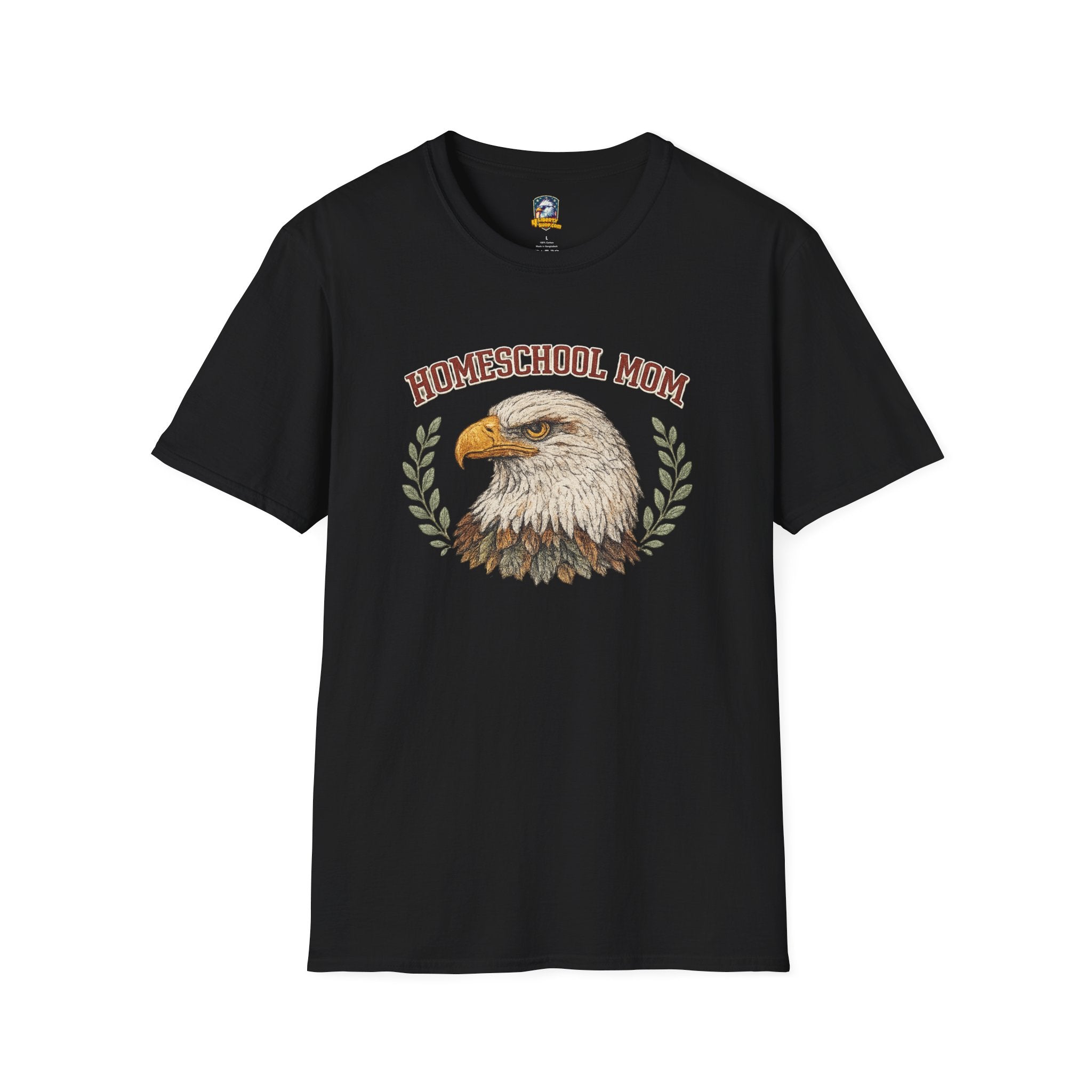 Homeschool Mom T-Shirt — Eagle Graphic Tee for Proud Homeschooling Moms