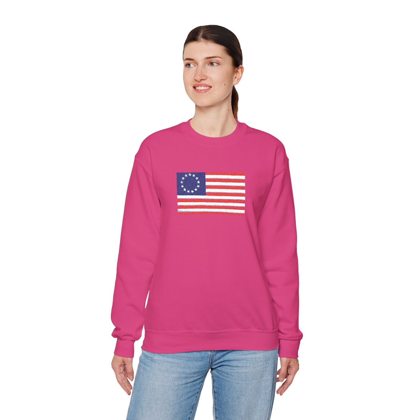 Betsy Ross Flag Embroidered Sweater