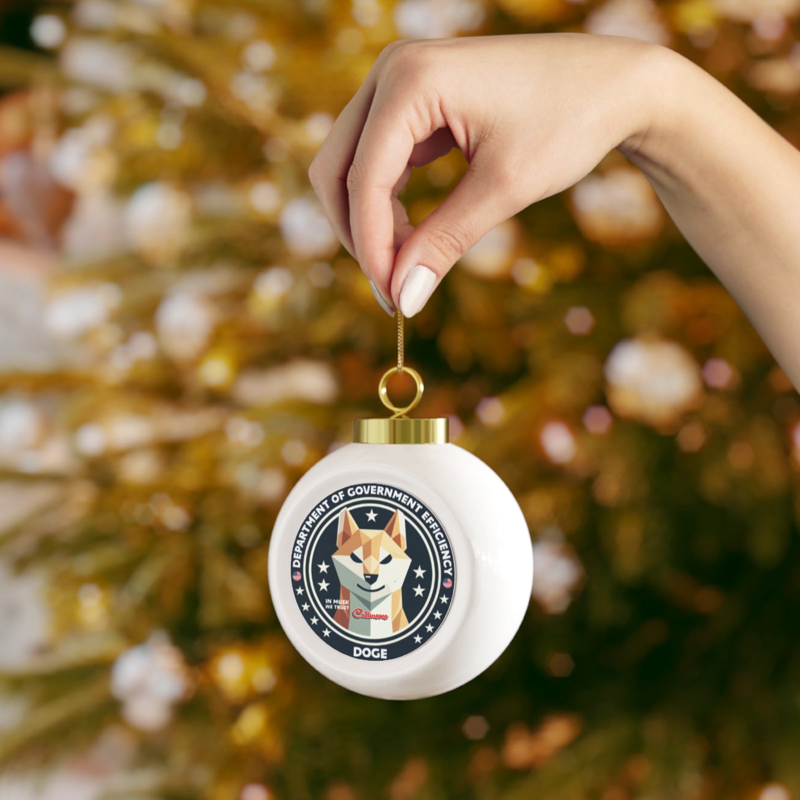 Culturama- D.O.G.E. Christmas Ornament