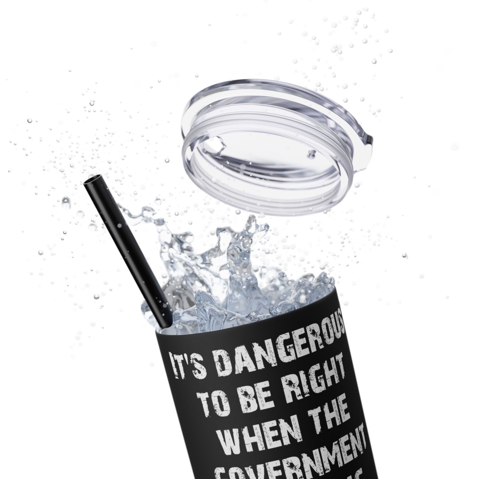Judge Nap: It's Dangerous to Be Right Tumbler with straw, 20oz