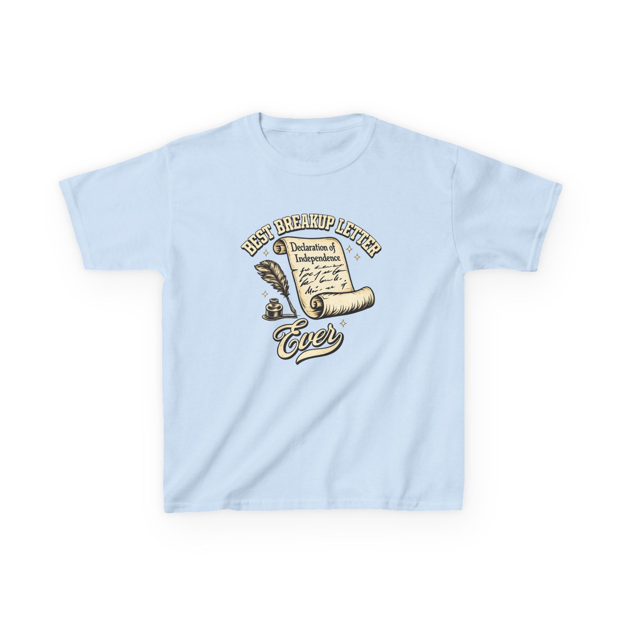 Kids T-Shirt – 'Best Breakup Letter Ever' Vintage Scroll Design - 4LibertyShop.com