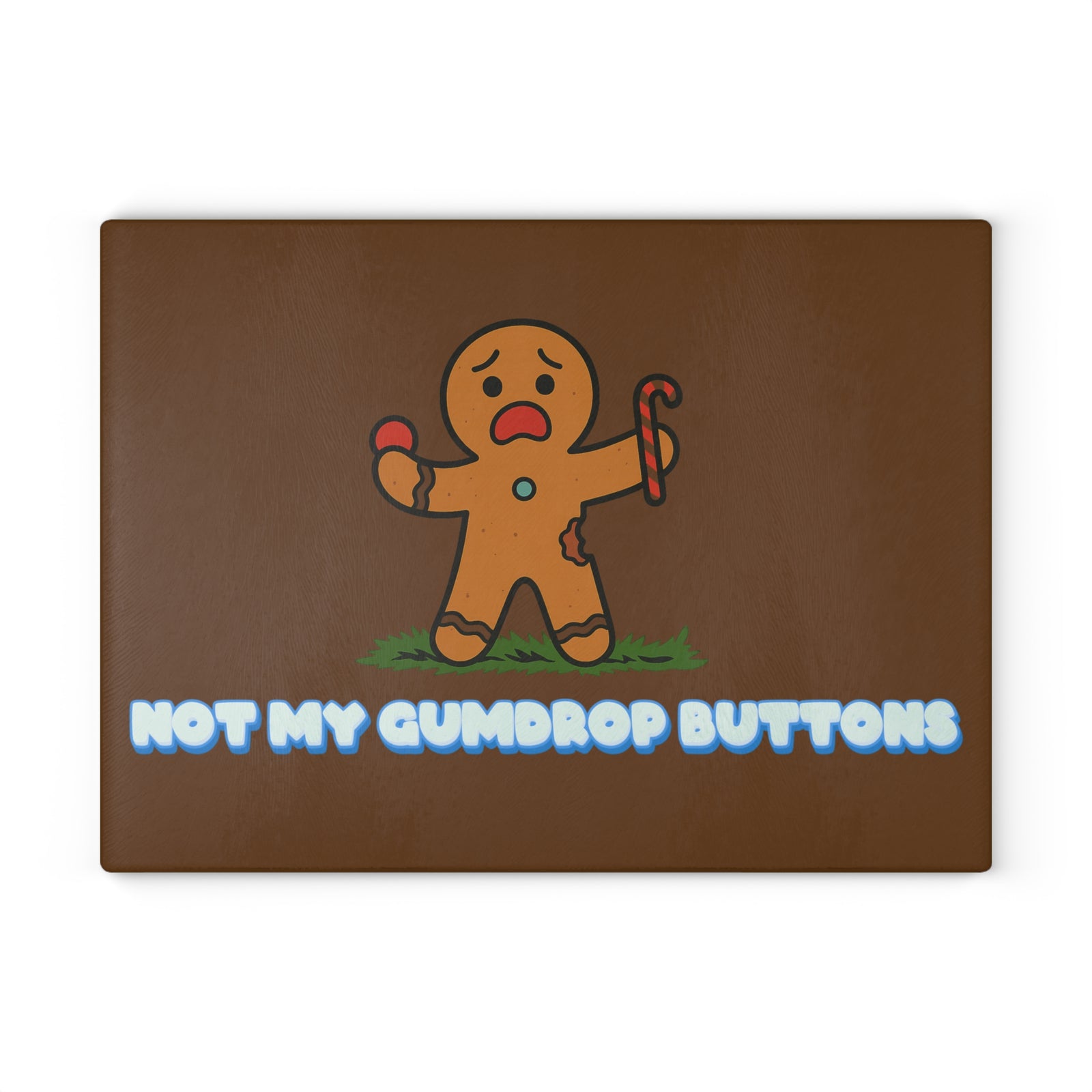 Gingerbread Man Glass Cutting Board - 