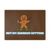 Gingerbread Man Glass Cutting Board - "Not My Gumdrop Buttons"