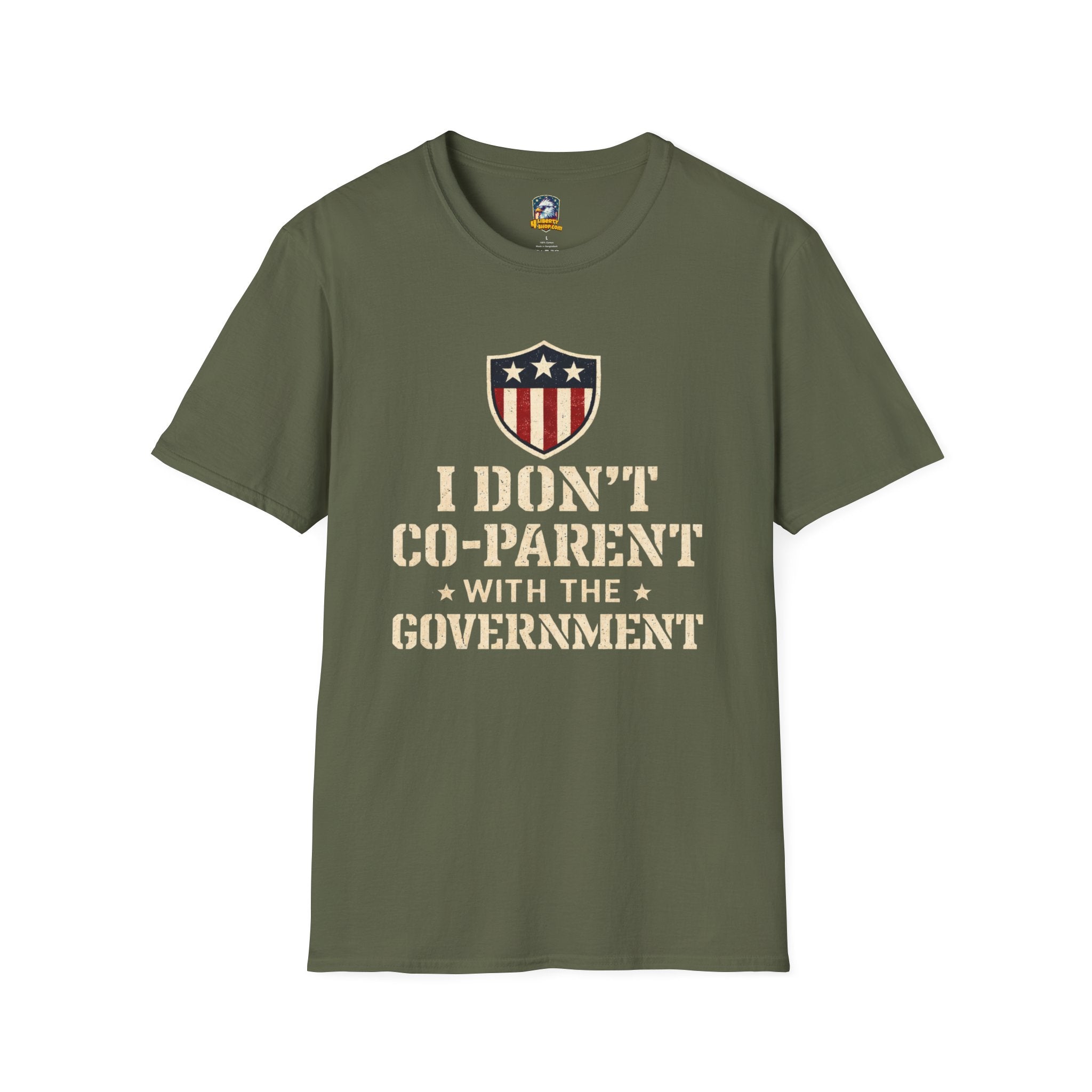 Political Statement T-Shirt — "I Don't Co-Parent with the Government" Patriotic Tee - 4LibertyShop.com