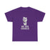 Purple t-shirt with a graphic and 'WE ARE CHARLIE' text on a white background