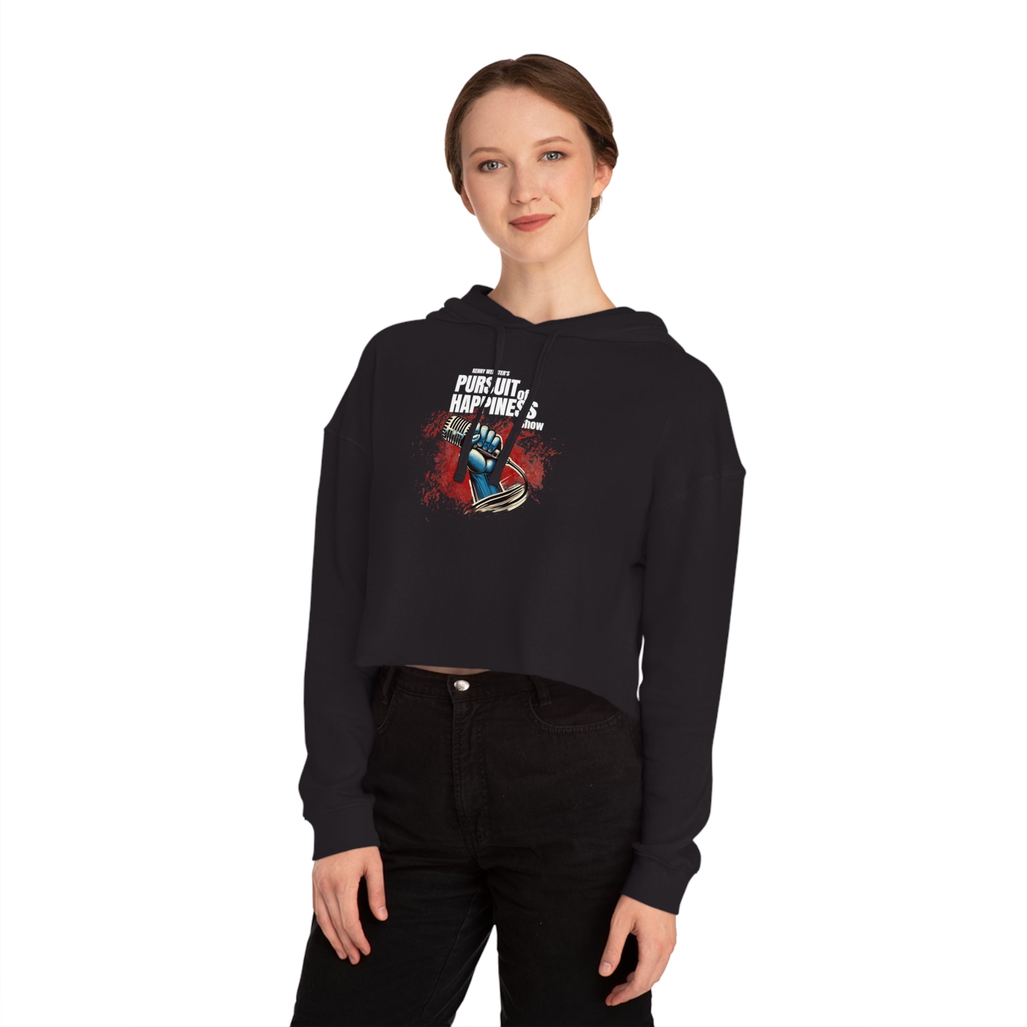 Walton & Johnson: Kenny Webster's Pursuit of Happiness Women's Cropped Hoodie