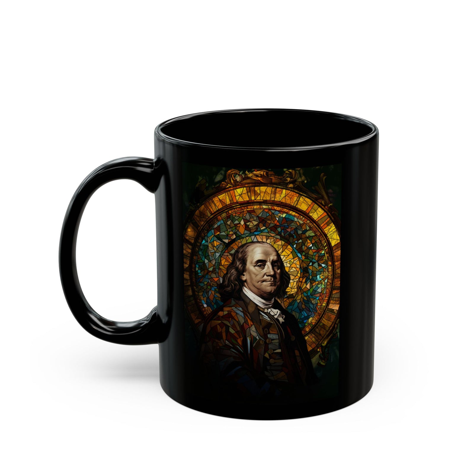 Benjamin Franklin Stained Glass Mug (11oz,15oz)