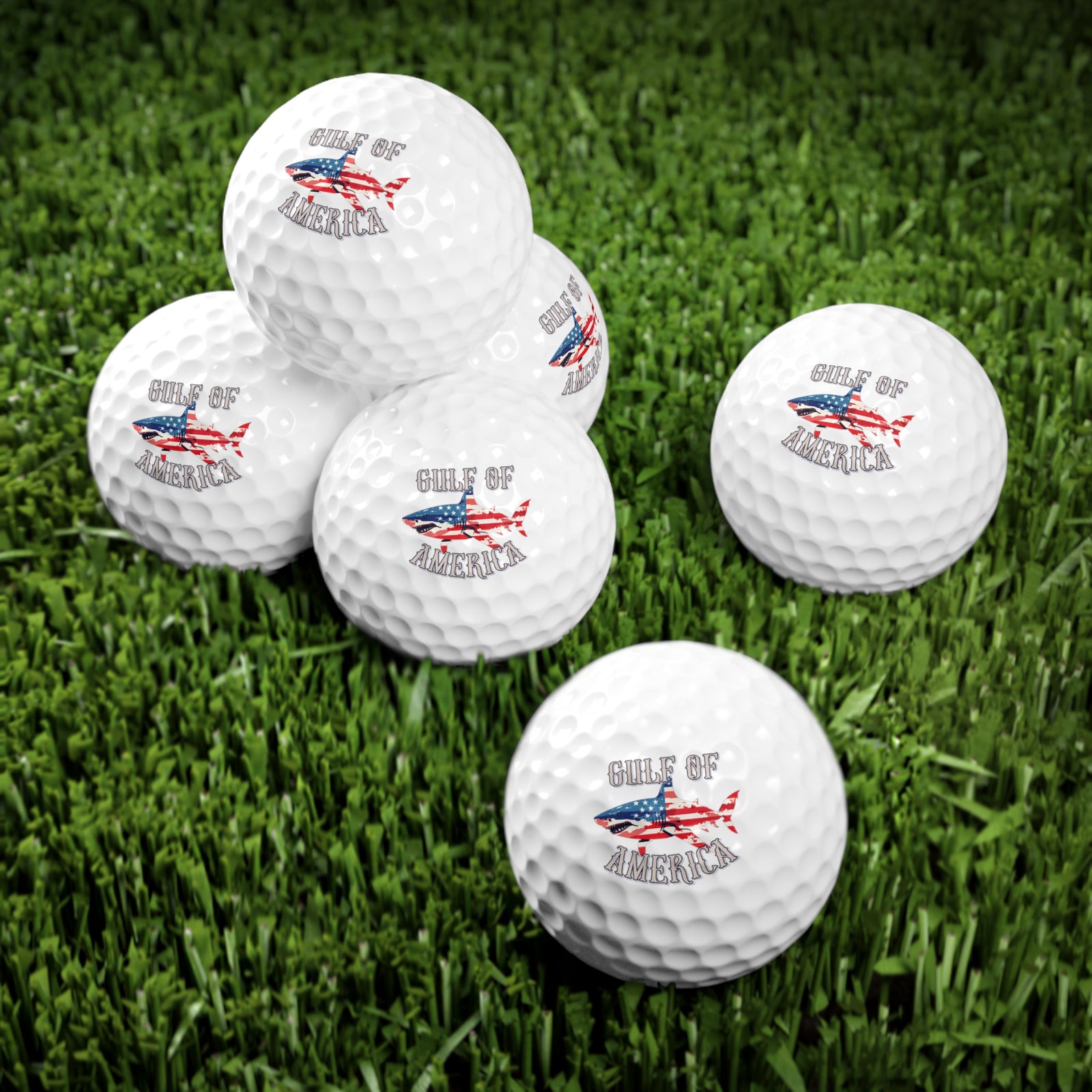 Gulf of America Shark Golf Balls- 6 pack