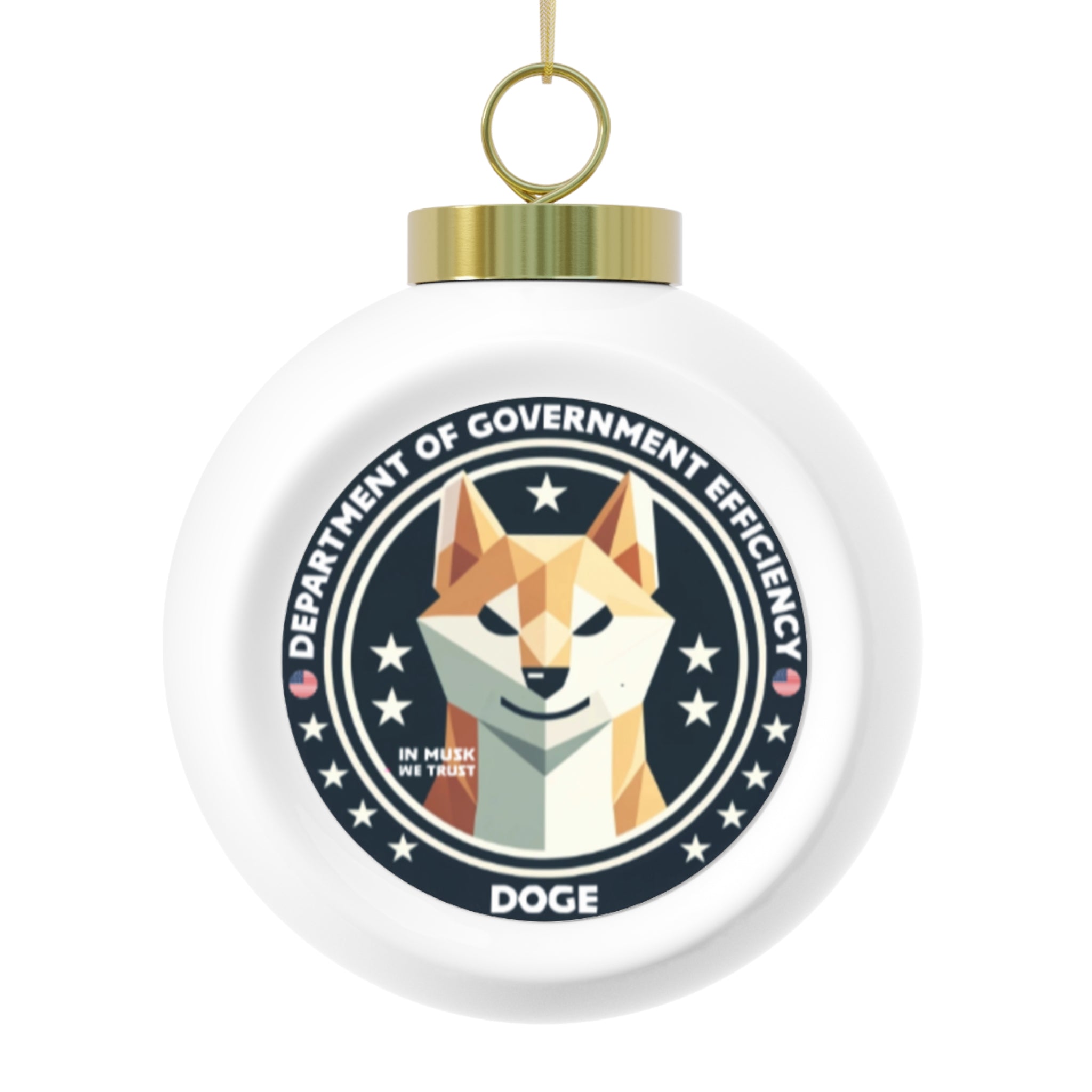 D.O.G.E. Christmas Ornament