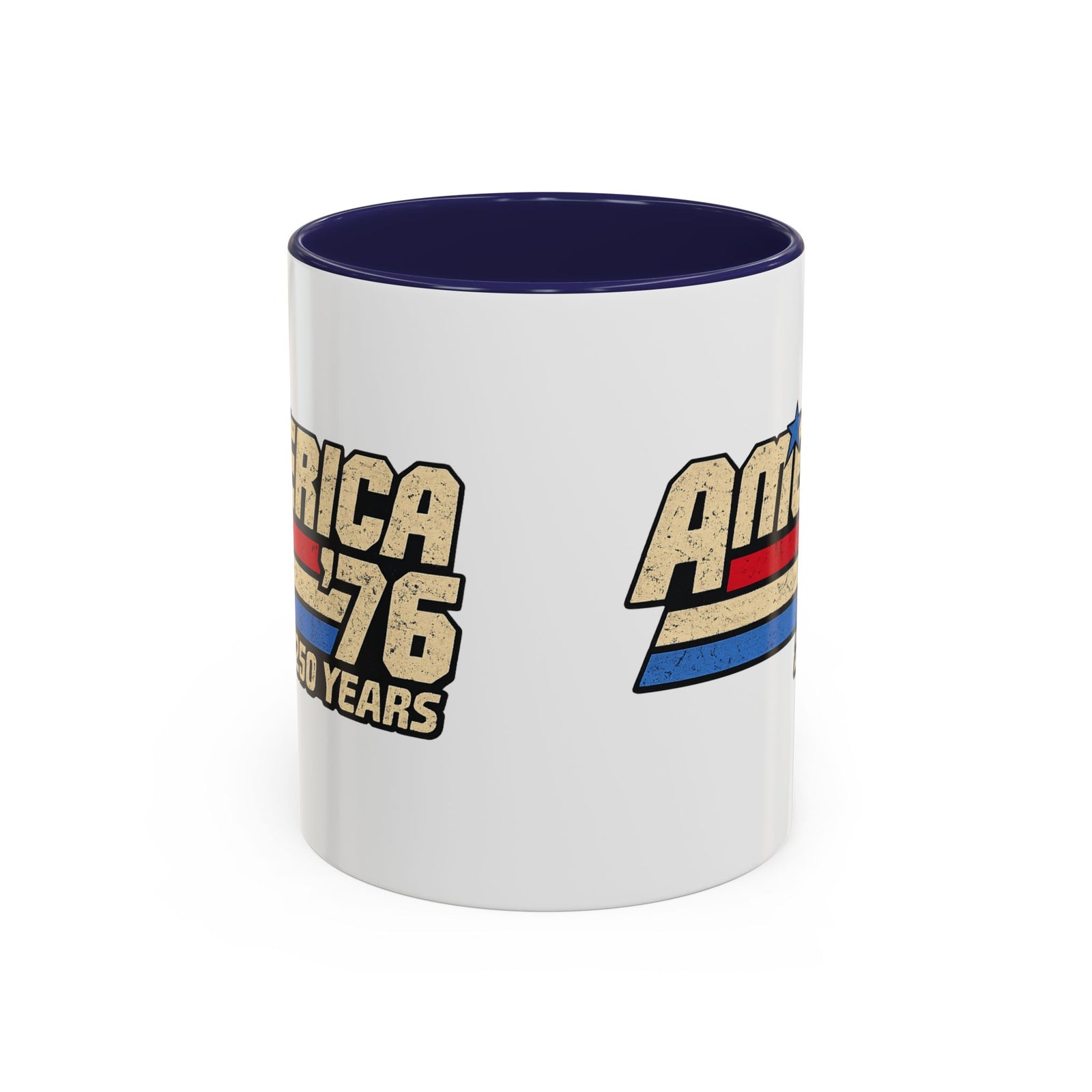 America '76 250 Years Accent Coffee Mug — Retro Patriotic 11/15oz