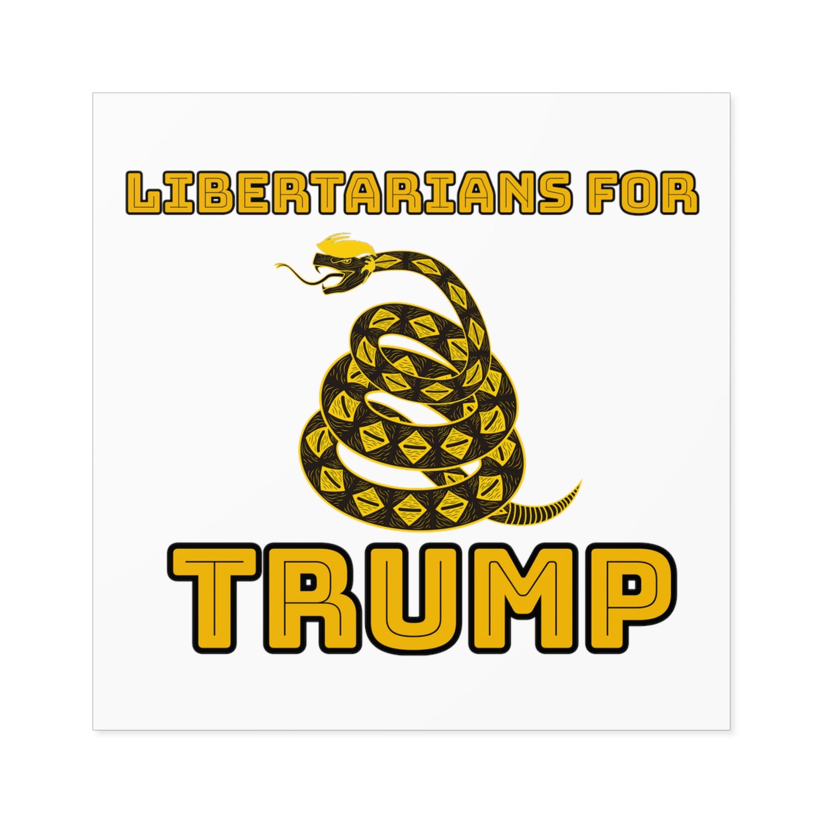 Libertarians for Trump Square Stickers, Indoor\Outdoor