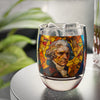 Thomas Jefferson Stained Glass Whiskey Glass - Founding Fathers Barware - 4LibertyShop.com