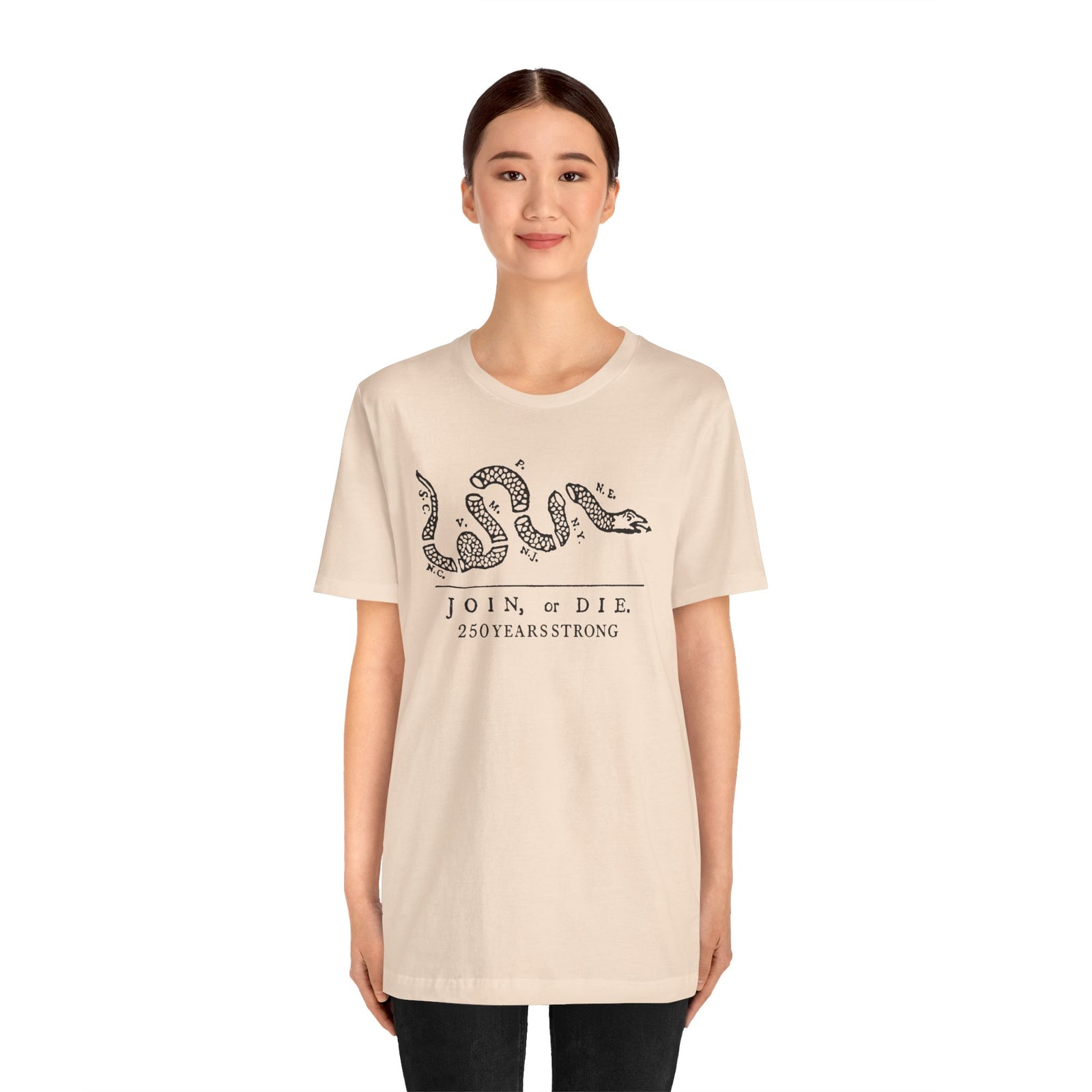 Join or Die Snake: 250 Years Strong T-Shirt - 4LibertyShop.com