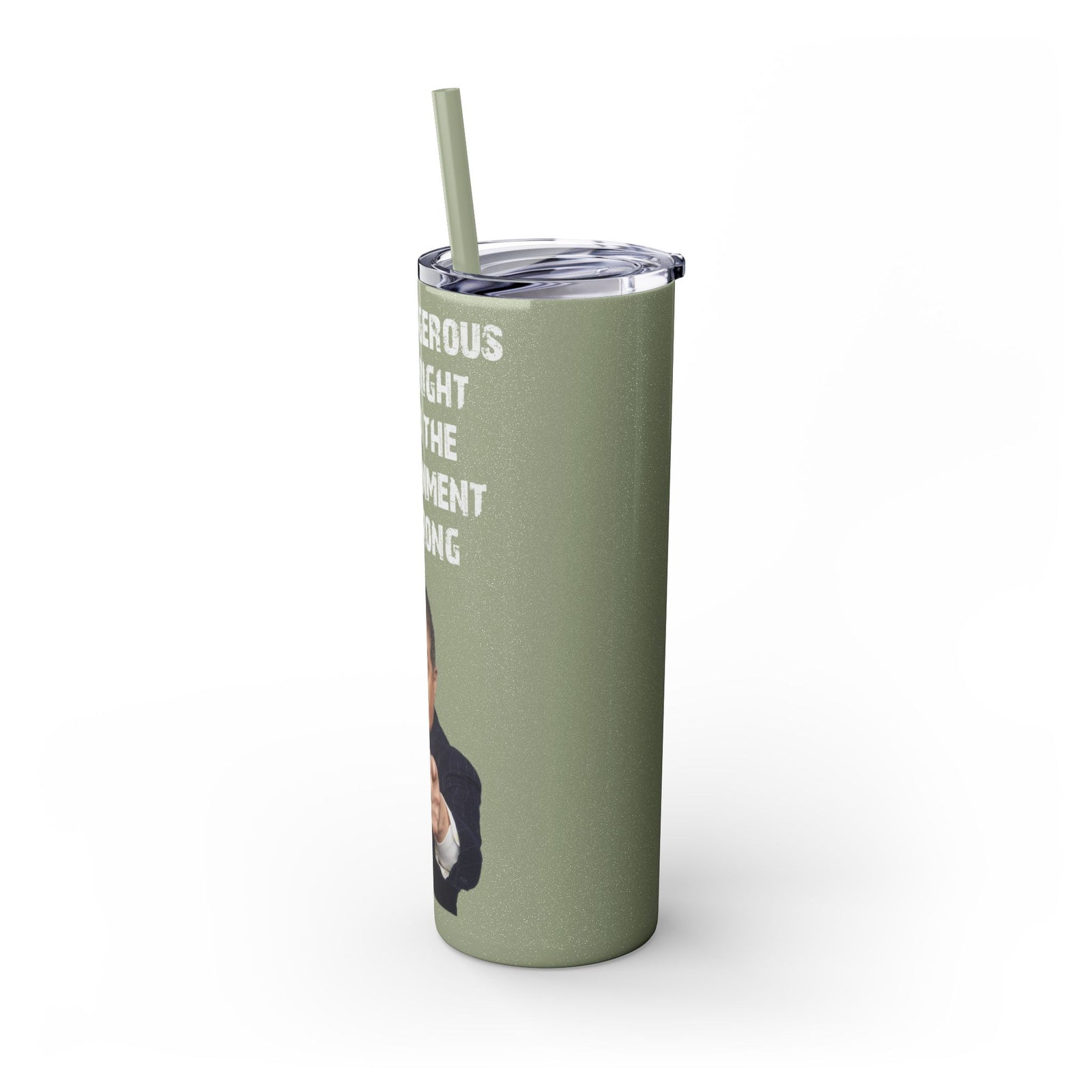Judge Nap: It's Dangerous to Be Right Tumbler with straw, 20oz