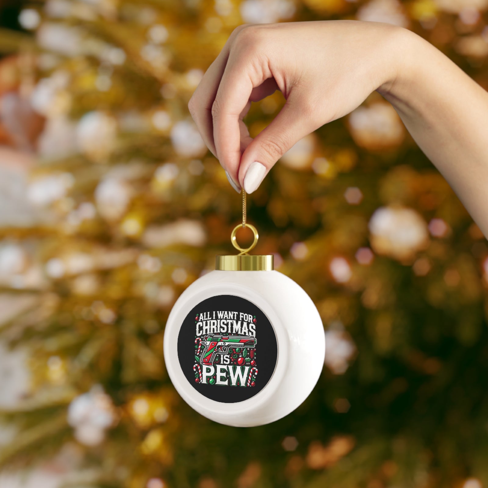 All I Want For Christmas is Pew Ornament