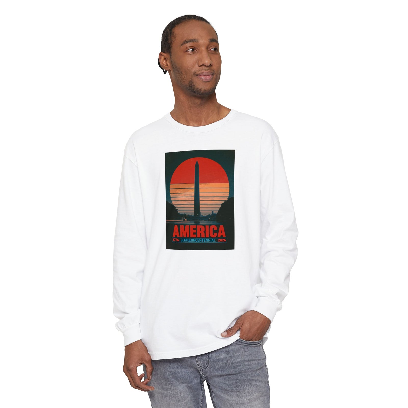 America 1776–2026 Semiquincentennial Long Sleeve T-Shirt - 4LibertyShop.com