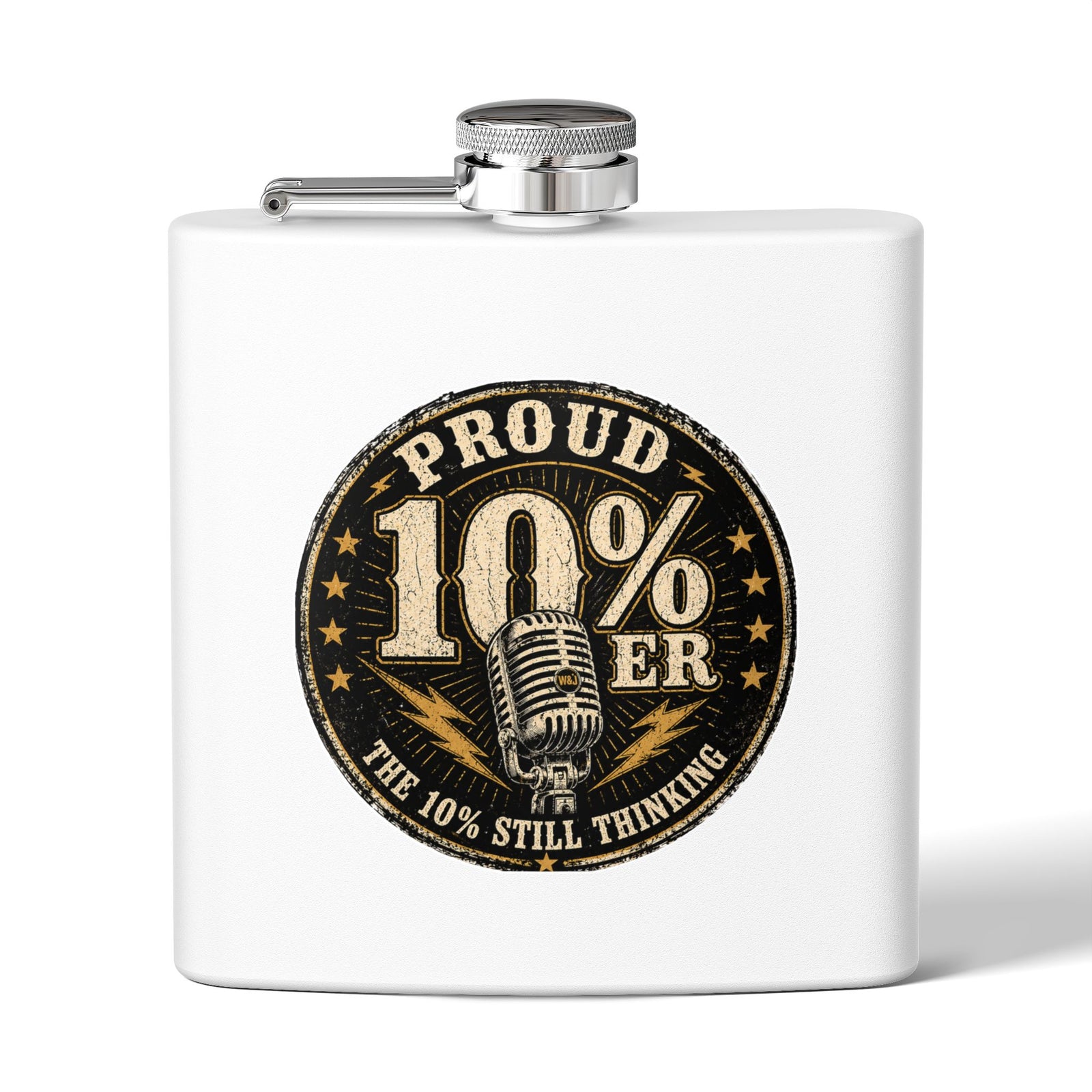 Walton & Johnson: Proud 10%er Flask - 4LibertyShop.com