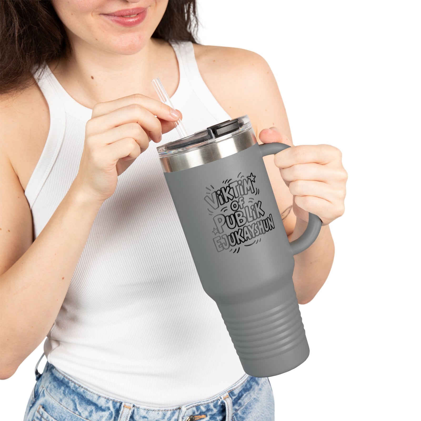 Walton & Johnson: Publik Ejukayshun Tumbler, 40oz