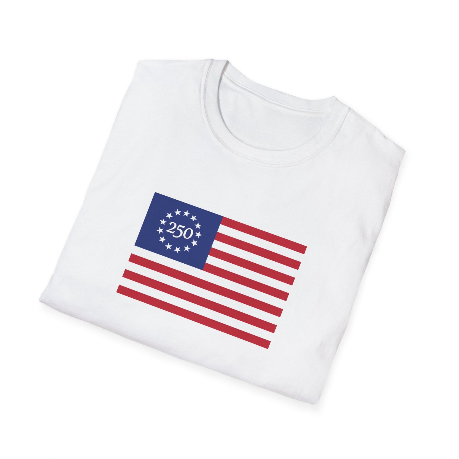 Liberty 250 Flag T-Shirt — Betsy Ross 13-Star Anniversary Tee - 4LibertyShop.com