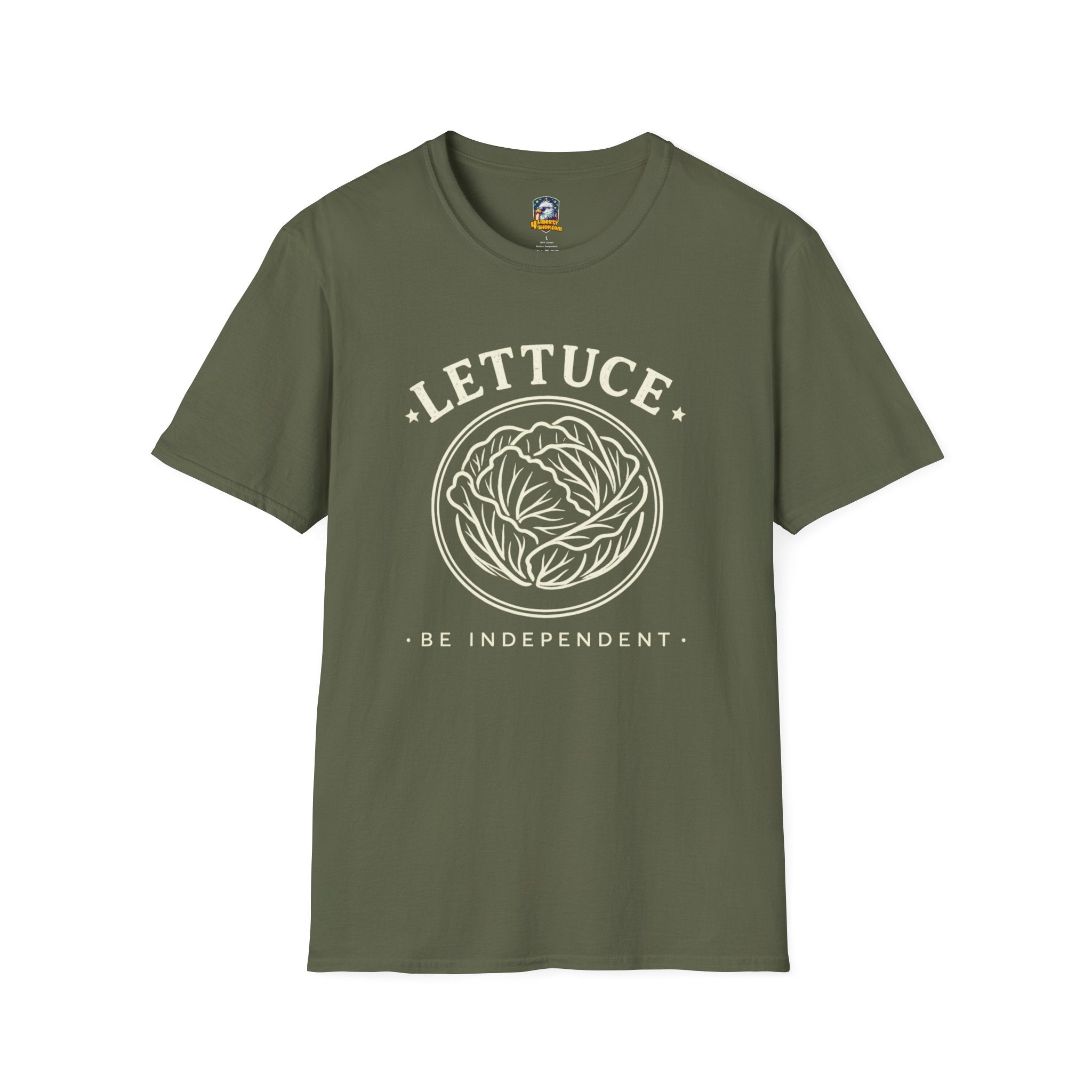 Lettuce Be Independent T-Shirt — Vintage Plant Graphic Tee - 4LibertyShop.com