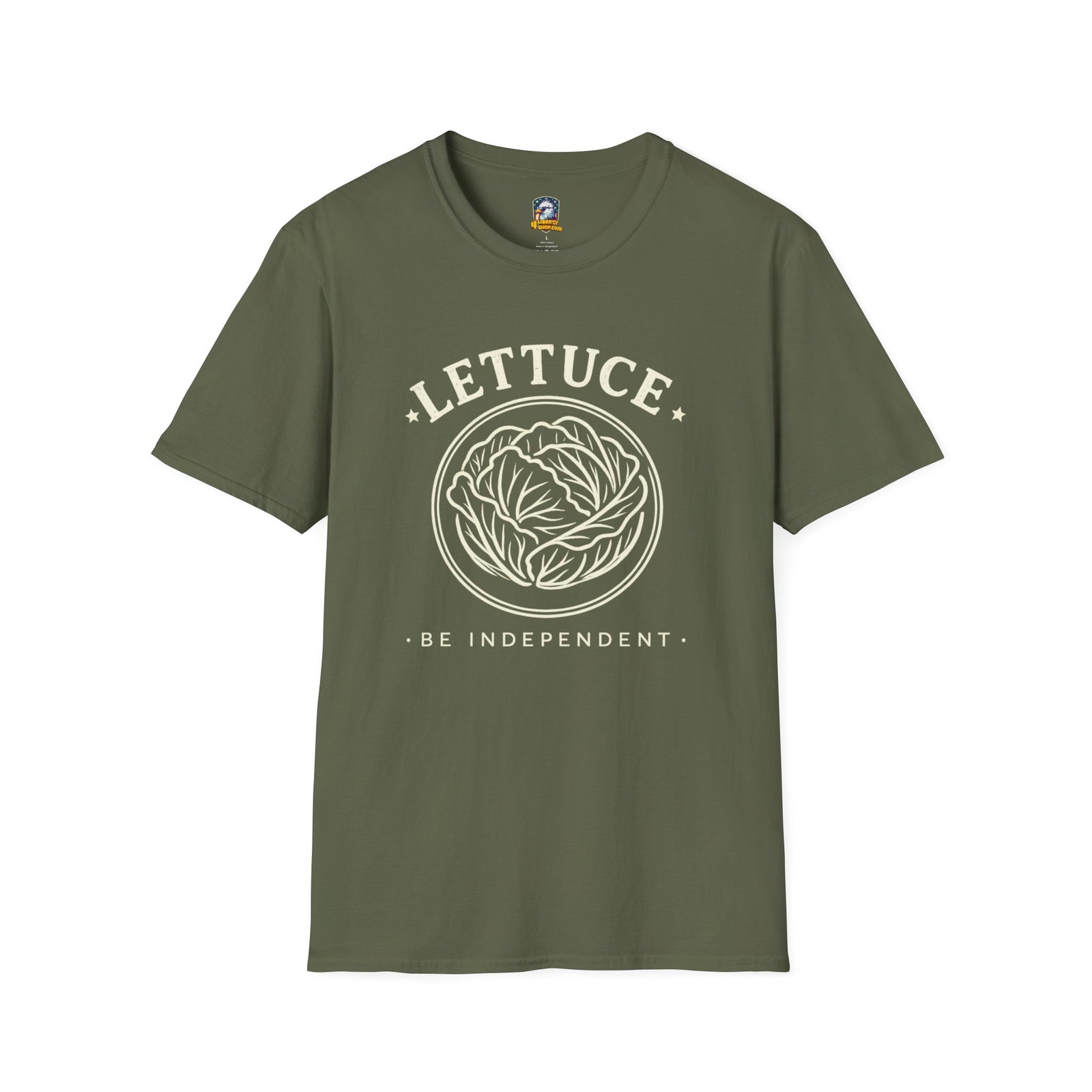 Lettuce Be Independent T-Shirt — Vintage Plant Graphic Tee - 4LibertyShop.com