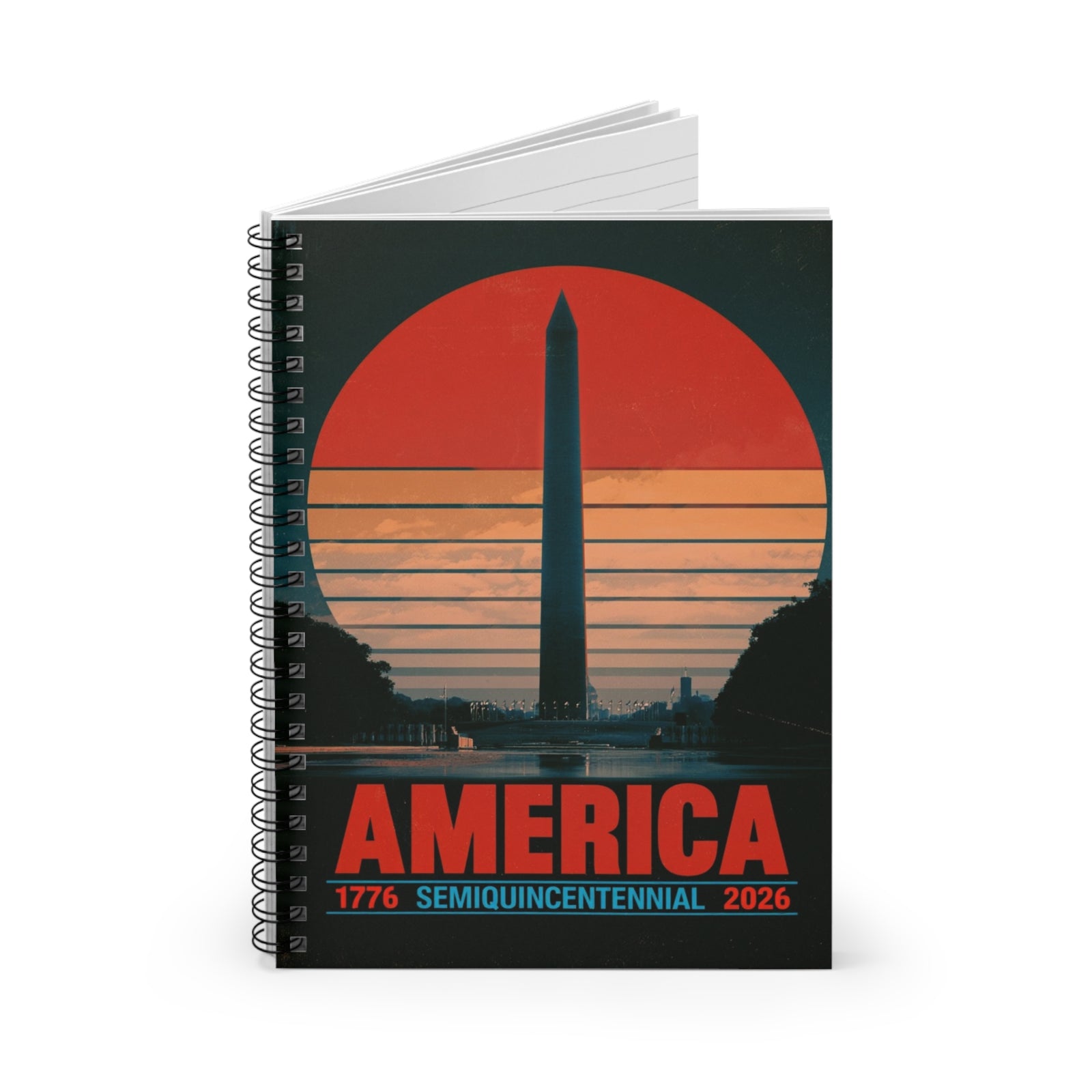 America 1776–2026 Semiquincentennial Spiral Notebook - 4LibertyShop.com