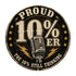 Walton & Johnson: Proud 10%er Round Mouse Pad - 4LibertyShop.com