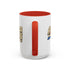 America '76 250 Years Accent Coffee Mug — Retro Patriotic 11/15oz