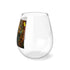 Stained Glass Benjamin Franklin Stemless Wine Glass, 11.75oz